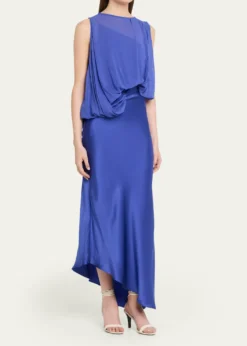 Christopher EsberCumulus Draped Sleeveless Midi Dress