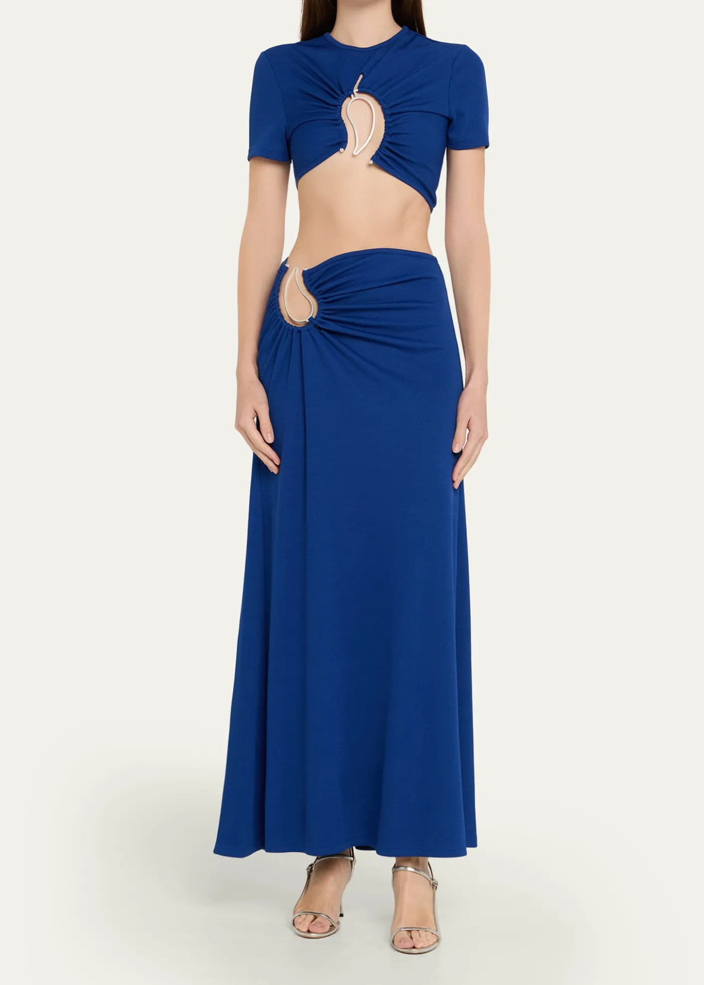 Christopher EsberPaisley Ruched Crop T-Shirt