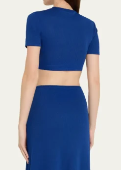 Christopher EsberPaisley Ruched Crop T-Shirt