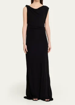 Christopher EsberTortoiseshell Chain Jersey Maxi Dress