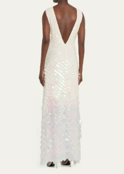 CHRISTOPHER JOHN ROGERSEmbellished Silk High-Low Dress