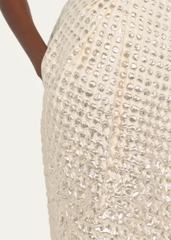 CHRISTOPHER JOHN ROGERSHalftone Wiggle Dot Metallic Jacquard Dress