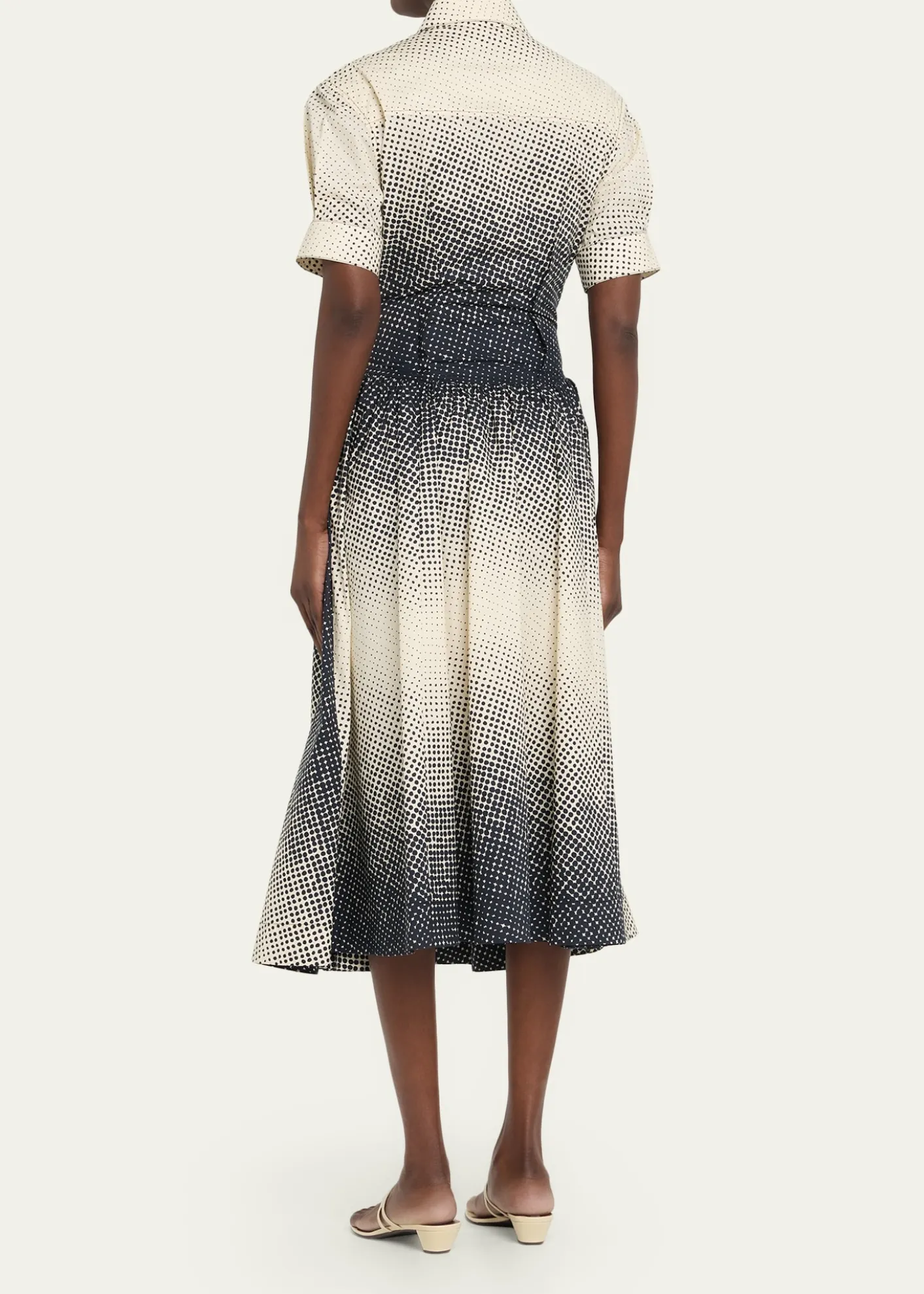 CHRISTOPHER JOHN ROGERSHalftone Wiggle Dot Cotton Shirtdress