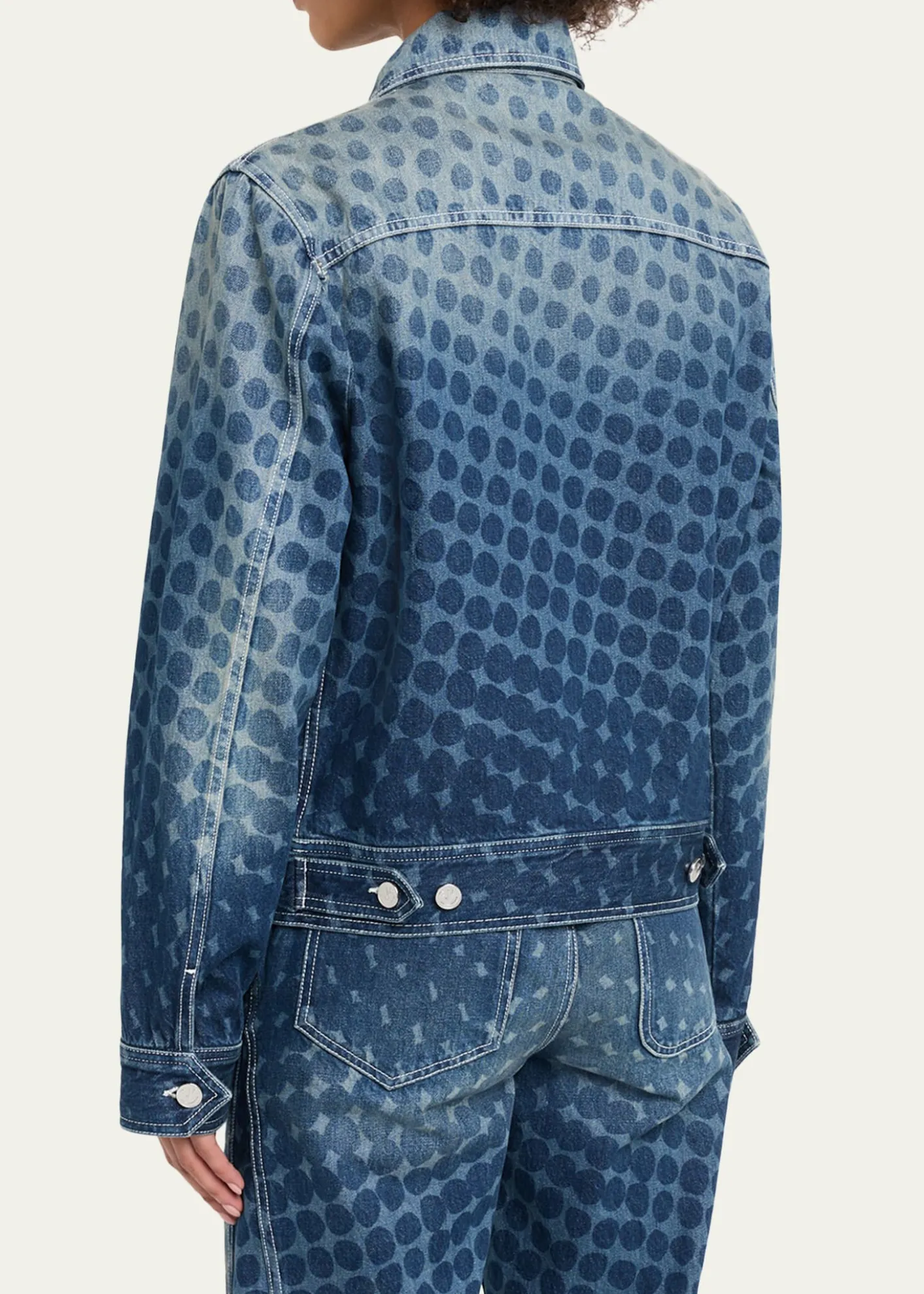 CHRISTOPHER JOHN ROGERSHalftone Wiggle Dot Denim Jacket