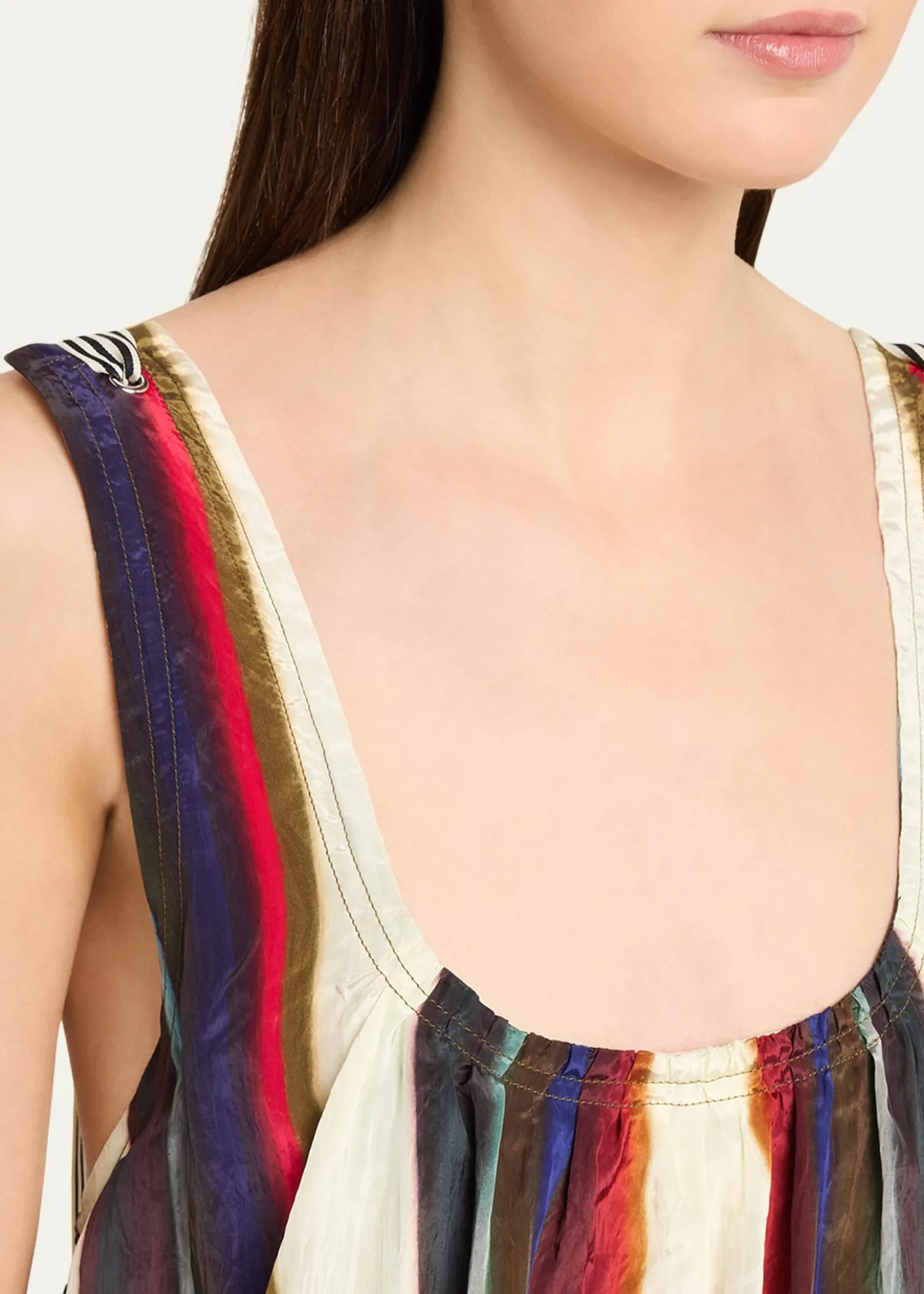 CHRISTOPHER JOHN ROGERSMorris Stripe Sleeveless Maxi Dress