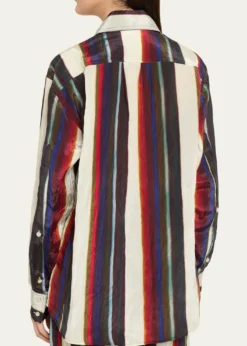 CHRISTOPHER JOHN ROGERSMorris Striped Satin Button-Down Shirt