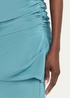 CHRISTOPHER JOHN ROGERSSilk Yanked Long Column Gown