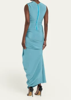 CHRISTOPHER JOHN ROGERSSilk Yanked Long Column Gown