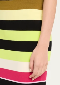 CHRISTOPHER JOHN ROGERSStriped Knit Body-Con Midi Skirt