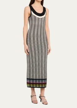 CHRISTOPHER JOHN ROGERSWave Knit Tank Maxi Dress