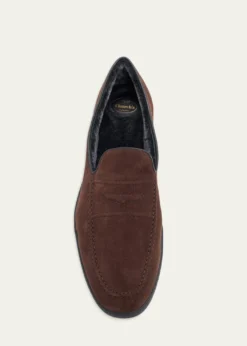 Church'sMen's Pebbles Shearling-Lined Suede Loafers