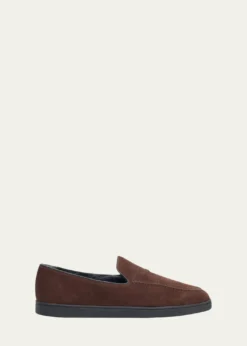 Church'sMen's Pebbles Shearling-Lined Suede Loafers