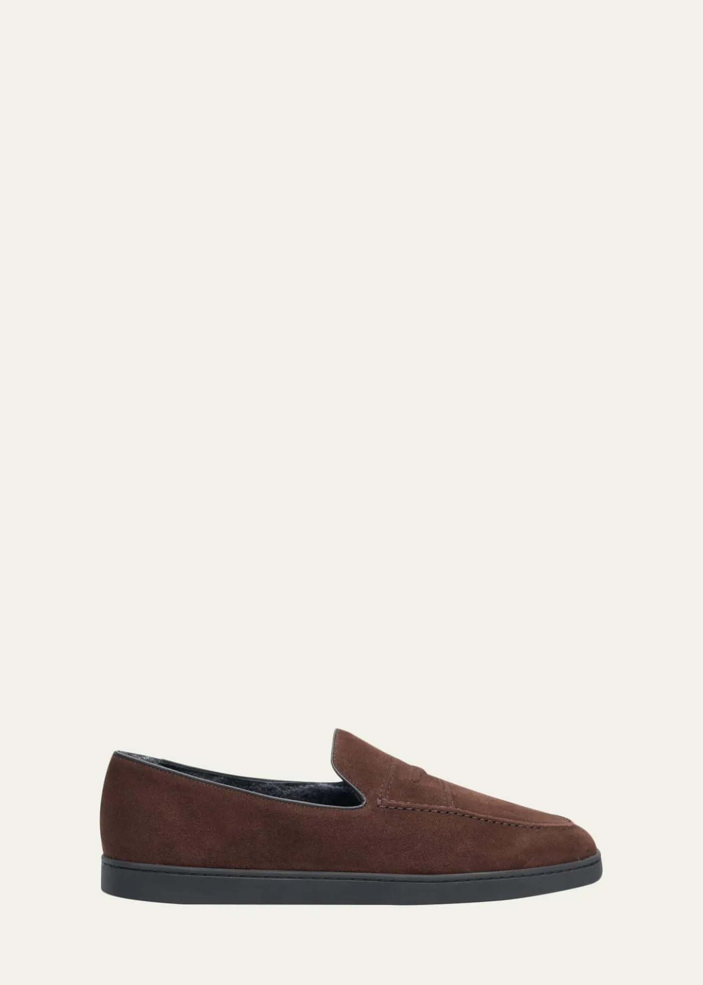 Church'sMen's Pebbles Shearling-Lined Suede Loafers