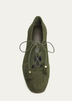 Church'sRhea Suede Lace-Up Ballerina Flats