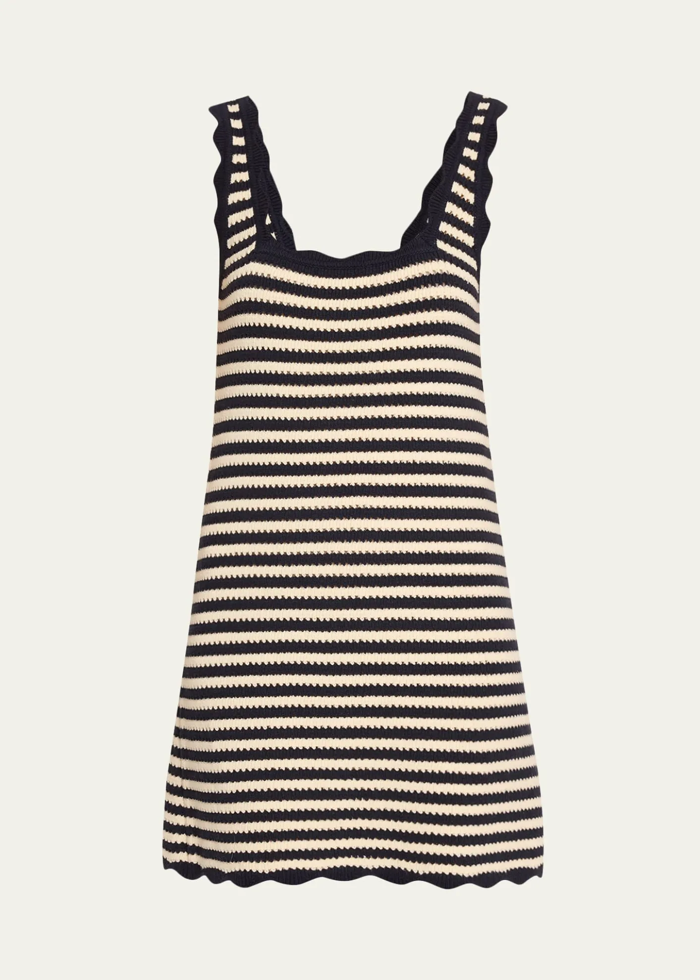 Ciao LuciaDomeka Stripe Crochet-Knit Mini Dress