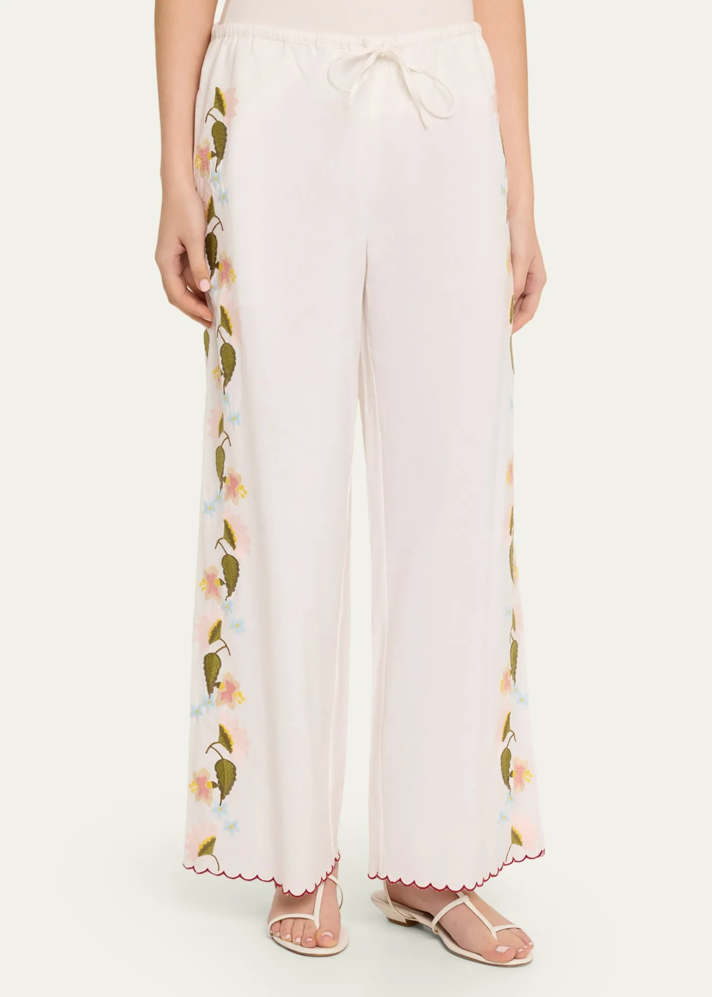 Ciao LuciaErmmano Embroidered Drawstring Pants