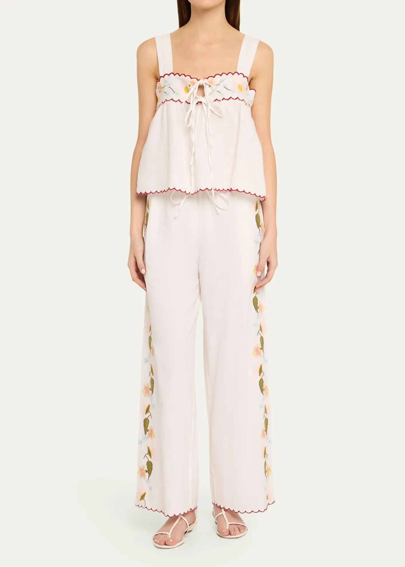 Ciao LuciaErmmano Embroidered Drawstring Pants