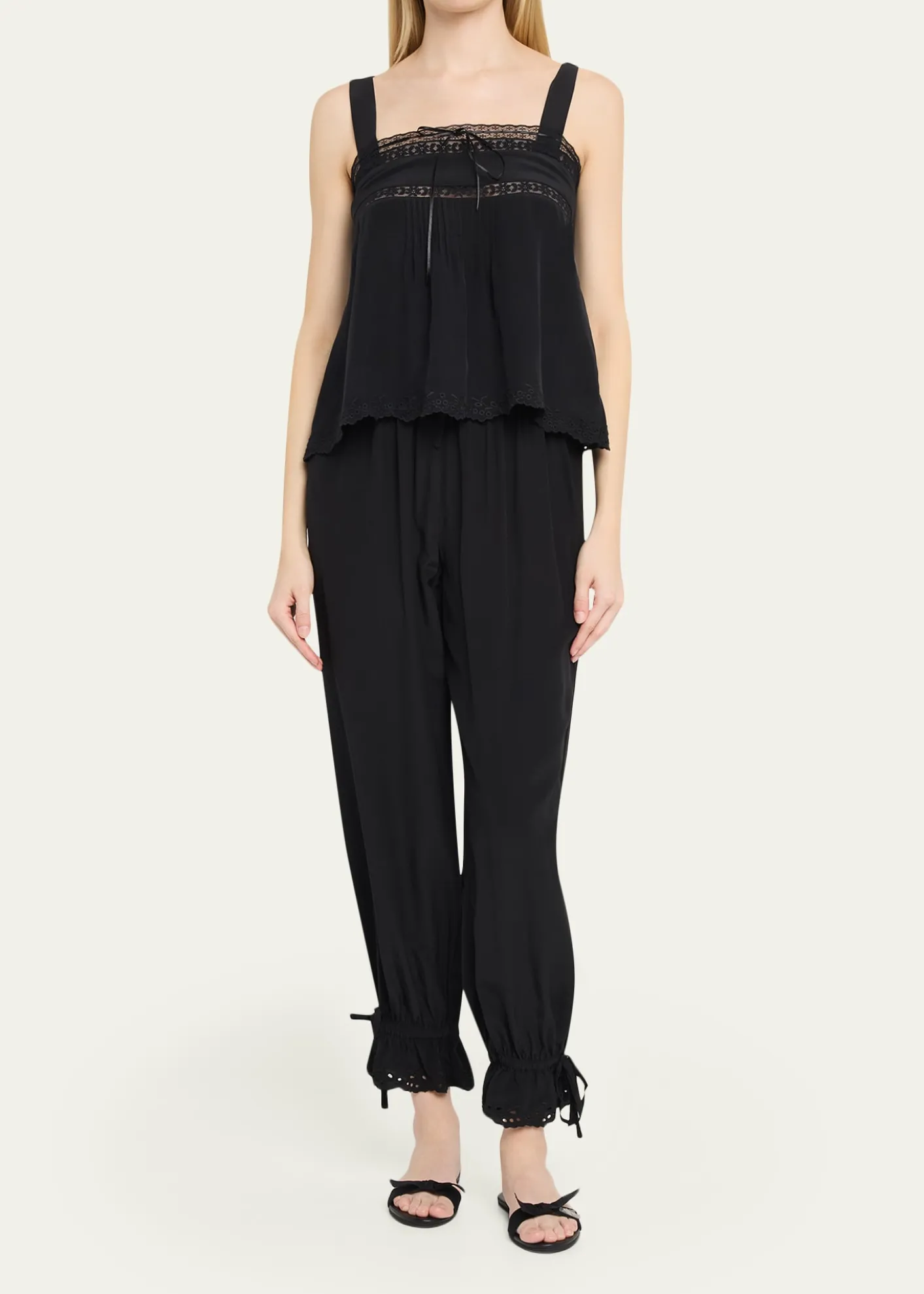 Ciao LuciaPauli Silk Embroidered Pants