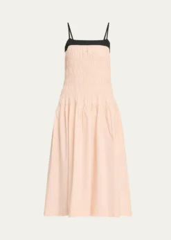 Ciao LuciaRossella Smocked Cotton Midi Dress