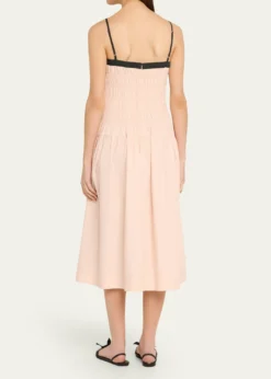 Ciao LuciaRossella Smocked Cotton Midi Dress