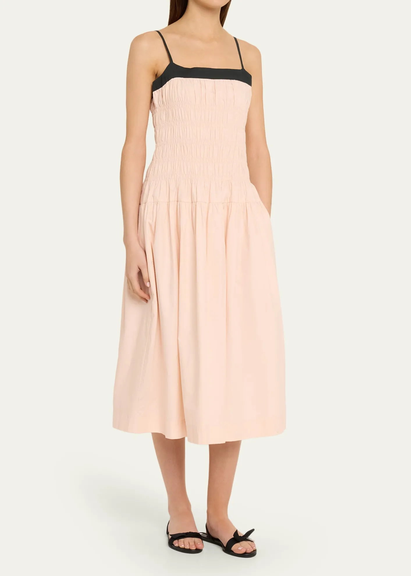 Ciao LuciaRossella Smocked Cotton Midi Dress