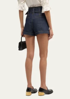 Cinq a SeptAldi Belted Denim Shorts