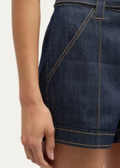 Cinq a SeptAldi Belted Denim Shorts