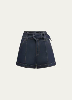 Cinq a SeptAldi Belted Denim Shorts