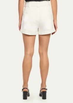 Cinq a SeptAldi Belted Wide-Leg Linen Shorts