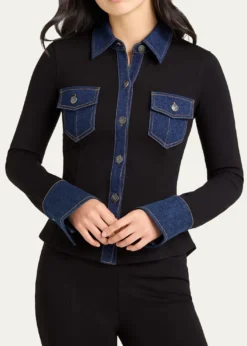 Cinq a SeptAliza Denim Button-Front Shirt