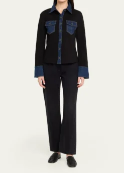 Cinq a SeptAliza Denim Button-Front Shirt