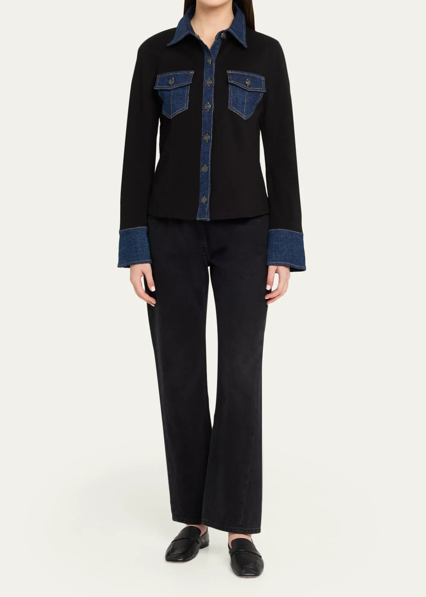 Cinq a SeptAliza Denim Button-Front Shirt