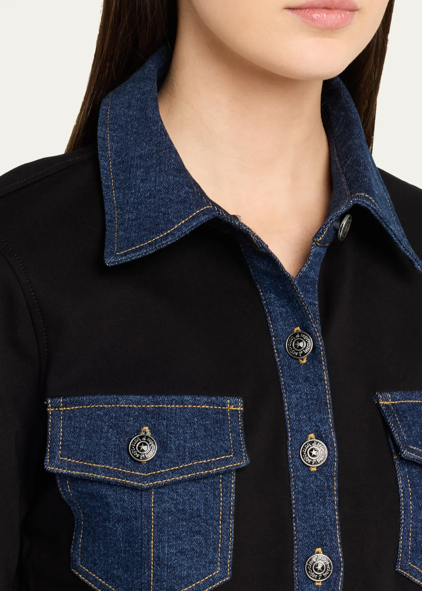 Cinq a SeptAliza Denim Button-Front Shirt