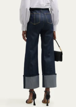 Cinq a SeptBenji Cuffed Ankle Topstitched Denim Pants