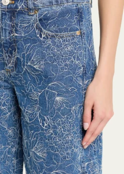 Cinq a SeptBetsy Garden Doodle Denim Shorts