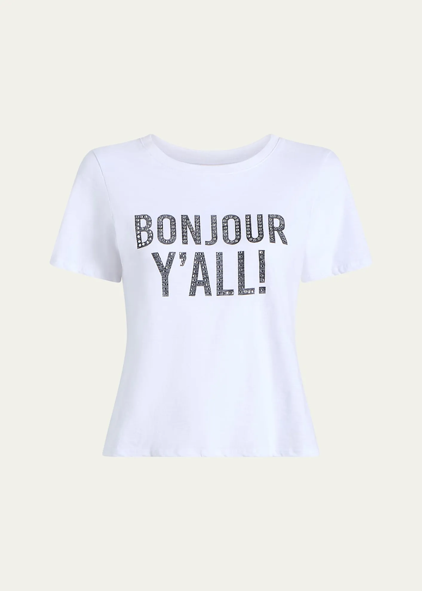 Cinq a SeptBonjour Y'all Embellished Shrunken Tee