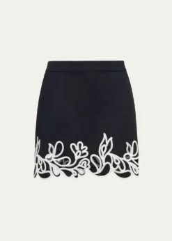 Cinq a SeptBonnie Embroidered Paisley Bloom Skirt