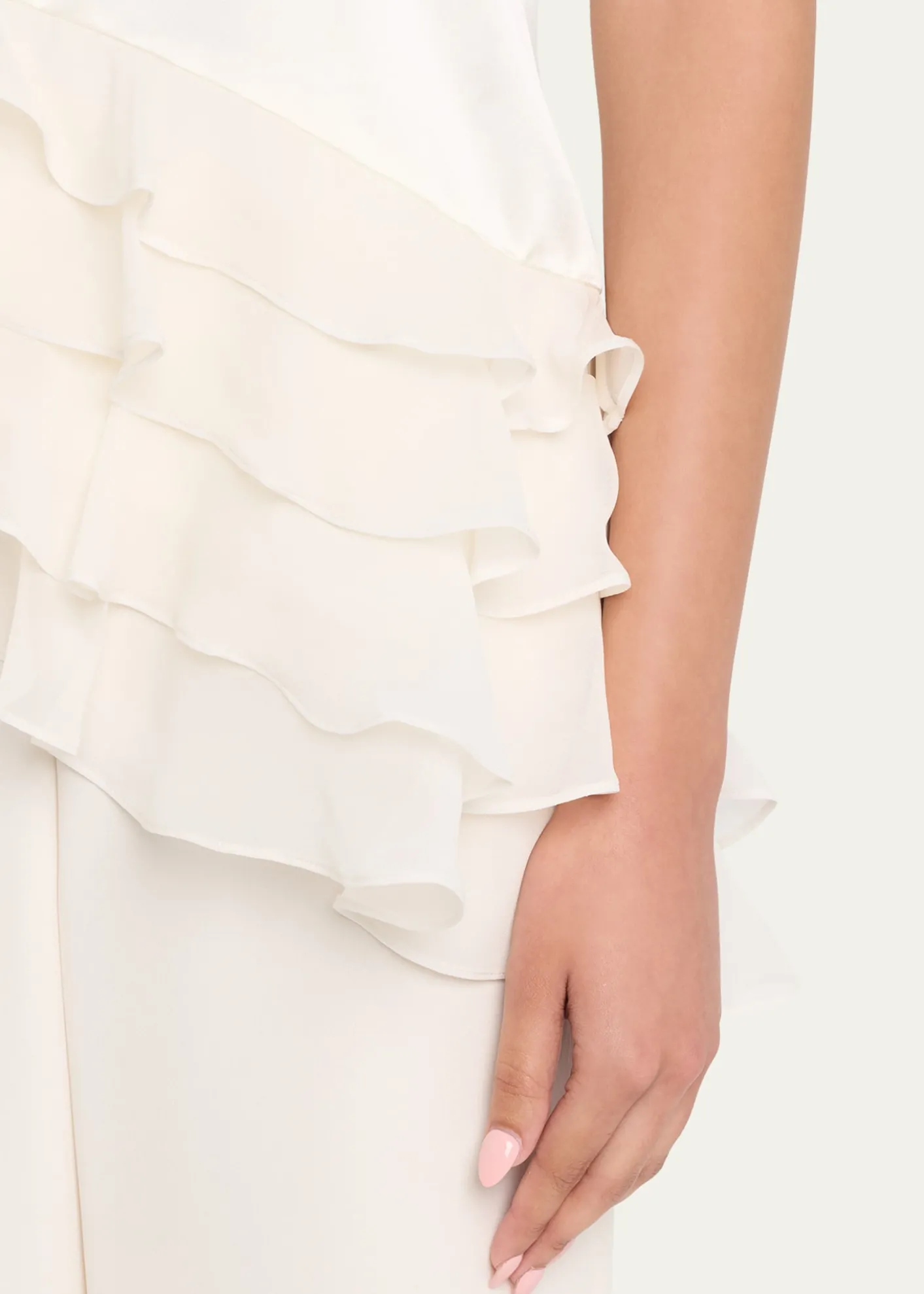 Cinq a SeptCabrina Silk Ruffled Top