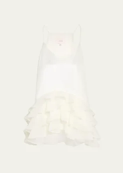 Cinq a SeptCabrina Silk Ruffled Top