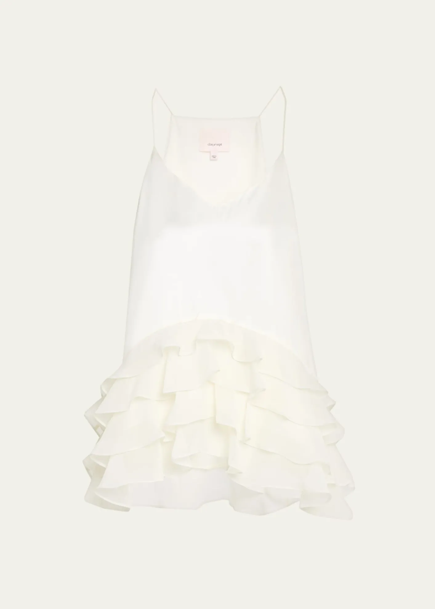 Cinq a SeptCabrina Silk Ruffled Top