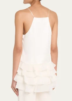 Cinq a SeptCabrina Silk Ruffled Top
