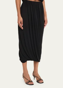Cinq a SeptCalden Draped Midi Skirt