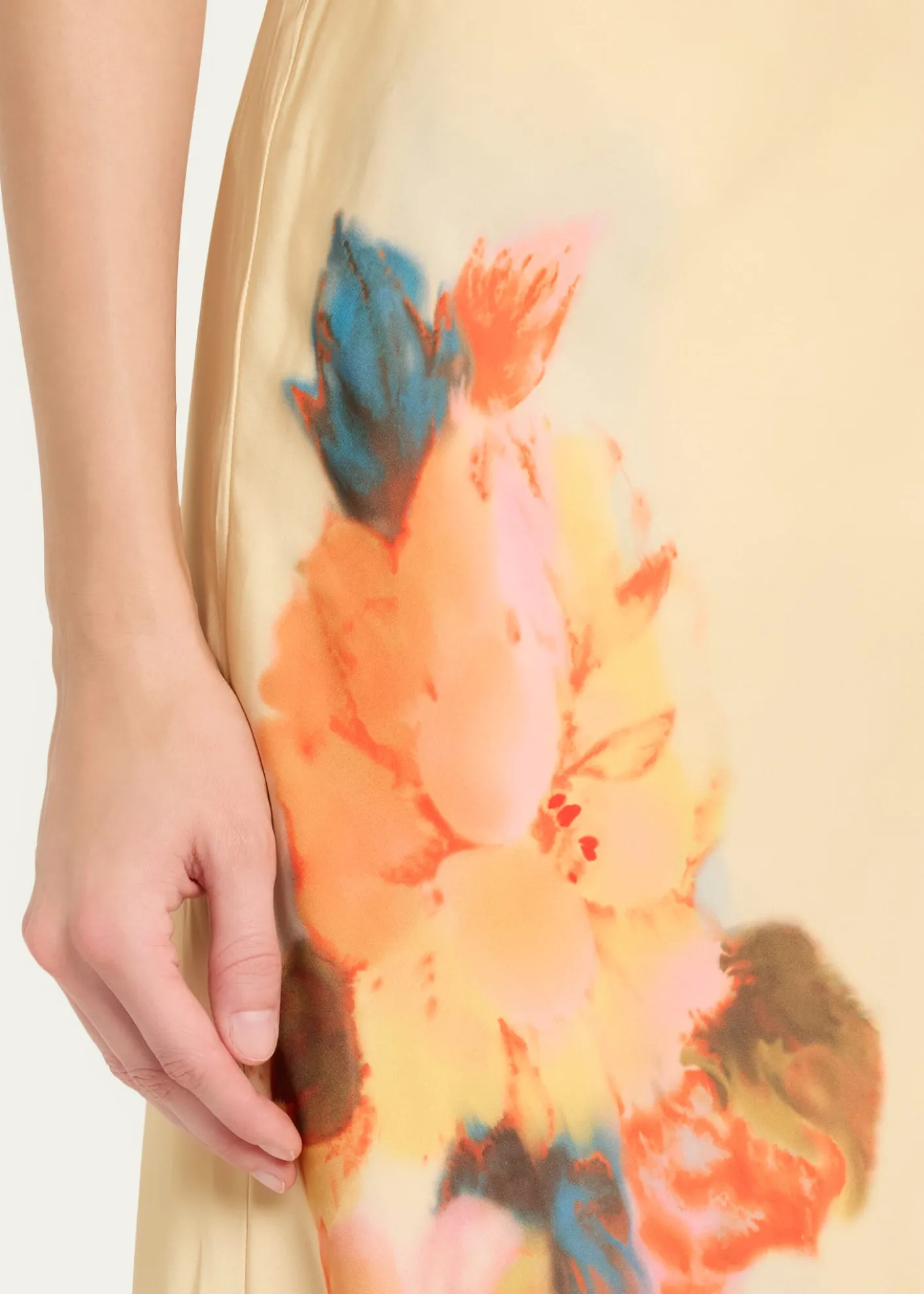 Cinq a SeptCarole Watercolor Floral Midi Skirt