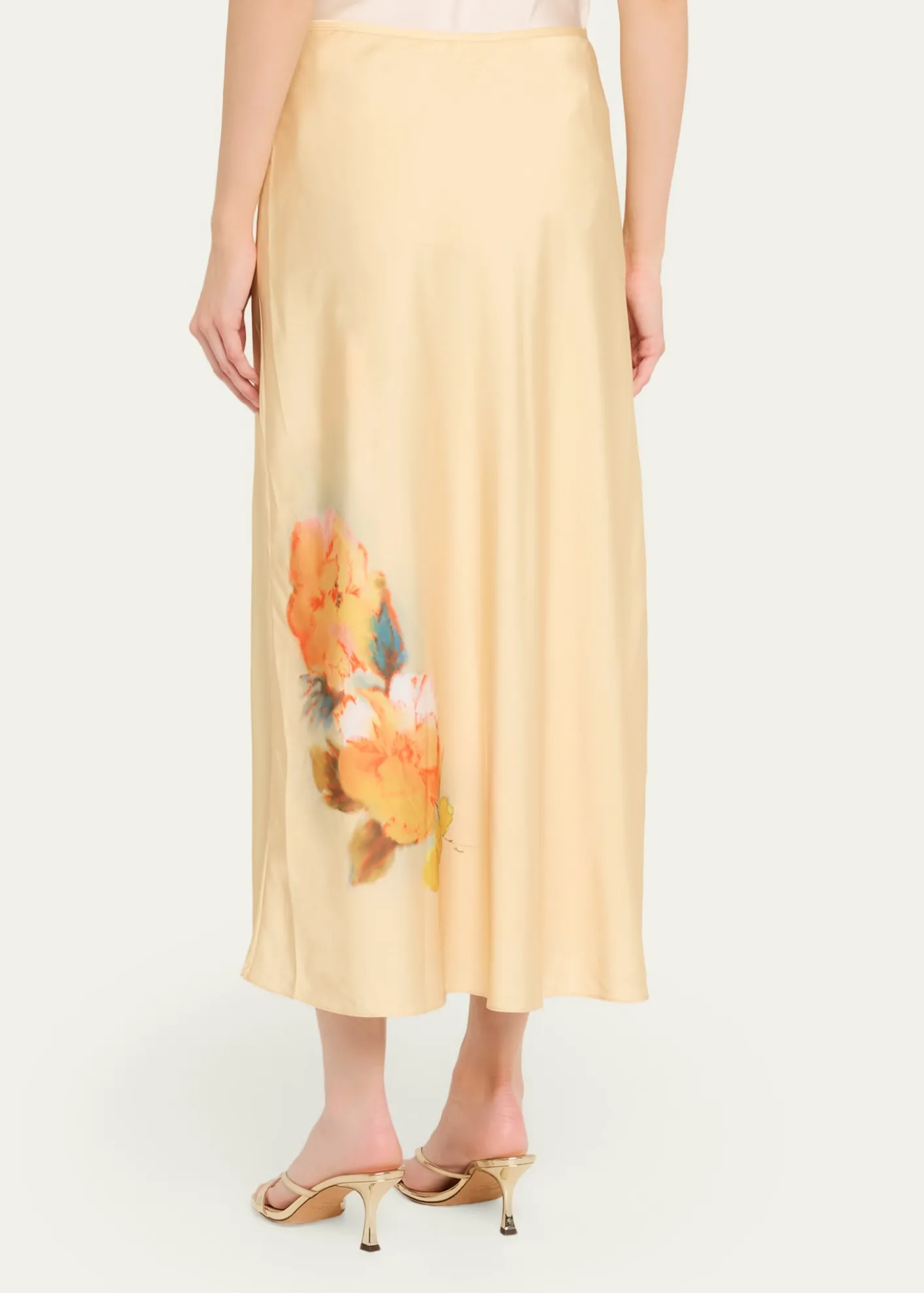 Cinq a SeptCarole Watercolor Floral Midi Skirt