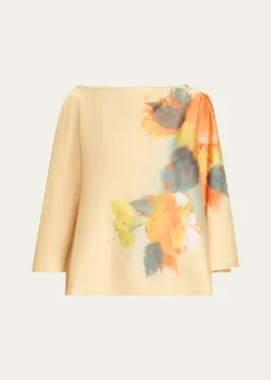Cinq a SeptCarole Watercolor Floral Top
