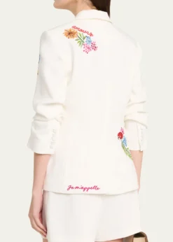 Cinq a SeptCheyenne Embroidered Vine Blazer