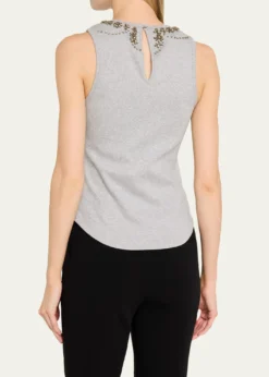 Cinq a SeptCrystal Lattice Tank Top