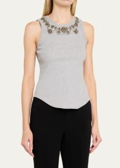 Cinq a SeptCrystal Lattice Tank Top