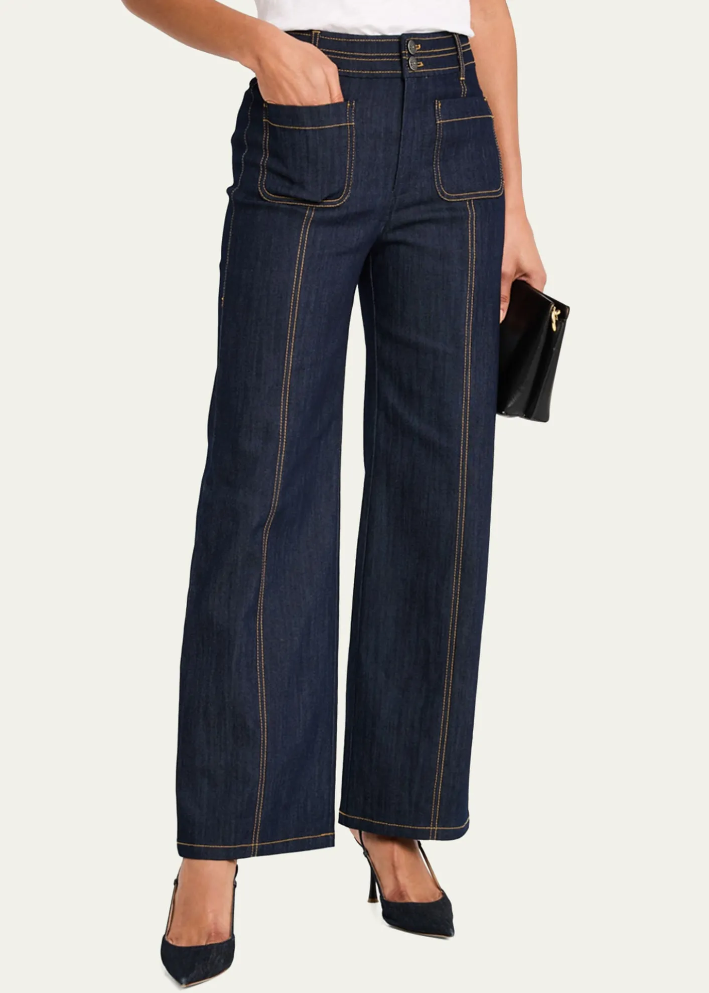 Cinq a SeptDorothea Wide-Leg Jeans