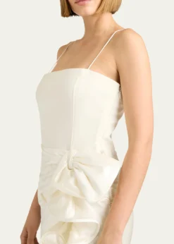 Cinq a SeptDrina Sleeveless Satin Wrap Gown